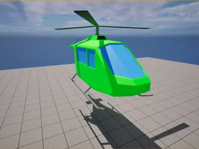 Low Poly Helicopter Free 3D model