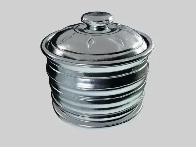 Free Antique Silver Canister Free 3D model