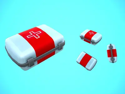 MEDKIT MEDICAL KIT CARTOON STYLIZED Low-poly 3D model