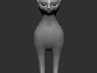 Base Mesh Cat Sfinx High Poly Free 3D model