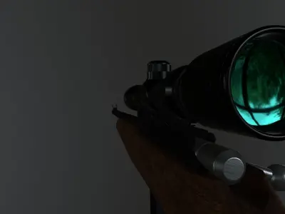 Hunting Rifle Remington Low-poly 3D model