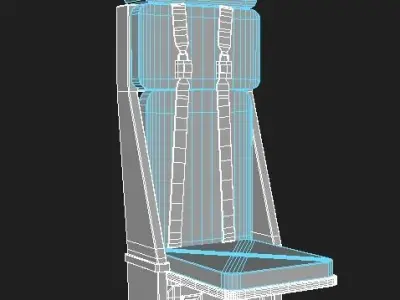 Plane Seat PBR  Low-poly 3D model