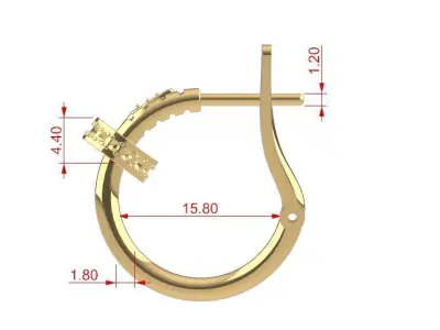 Earrings Car 3D print model