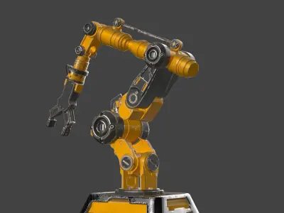 Industrial Robot Arms Pack Of 2  -Textured 3D model