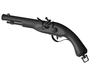 FLINTLOCK PISTOL 3D model buy