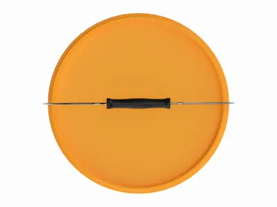 Plastic paint bucket with handle 3D model