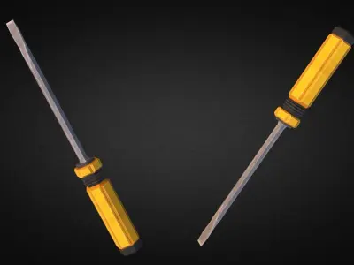 Screwdriver tool Low-poly 3D model purchase