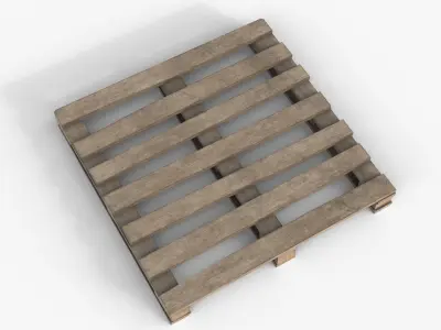 Wood Pallet Low-poly 3D model 3