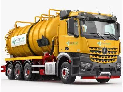 Mercedes Arocs 8X4 Vacuum Truck 3D model