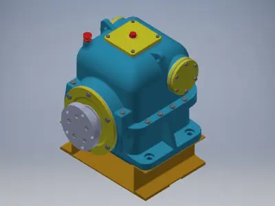 Speed Reducer gearbox differential 3D model