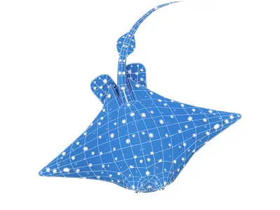 Spotted Eagle Ray Animated  Low-poly 3D model