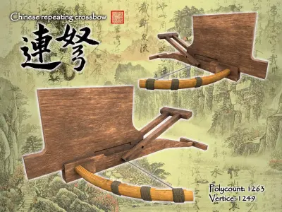 Chu Ko Nu - Chinese Repeating Crossbow 3D model
