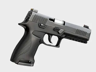 Stylized Pistol 01 Free low-poly 3D model