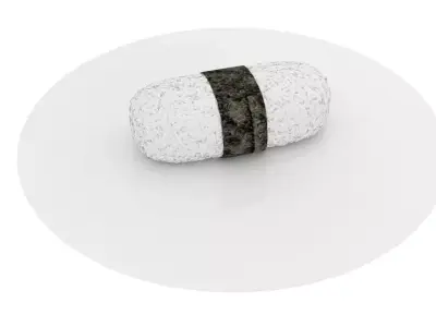 Sushi roll in circle 3D model