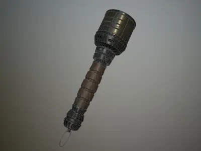 Sci-Fi Grenade Low-poly 3D model 13