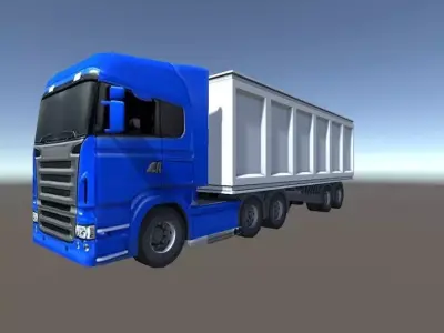 Industry Heavy Load Truck 1 Low-poly 3D model