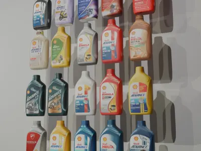 Shell Engine Oil Low-poly 3D model