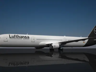 Lufthansa 787-9 Dreamliner 3D model