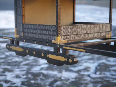 Korean Officer Palanquin - Joseon Tongsinsa 3D model