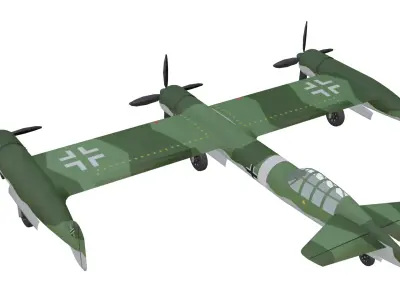Blohm Voss BV P170 Low-poly 3D model