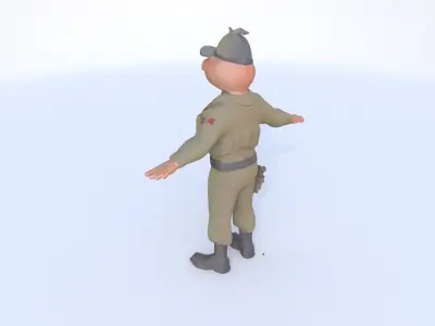 Military Personnel male 3D model