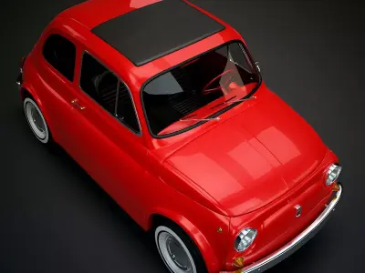 Fiat 500 Rigged 3D model