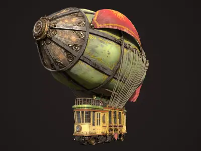 Airship Fighting 3D model