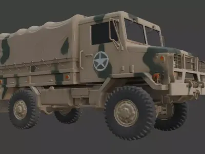 Military Cargo Truck 3D Model 3D model by im3dking - PBR