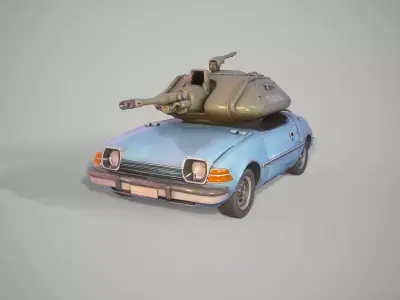 Car Armored Low-Poly Stylized Game-Ready Low-poly 3D model by prihodkoserhiii