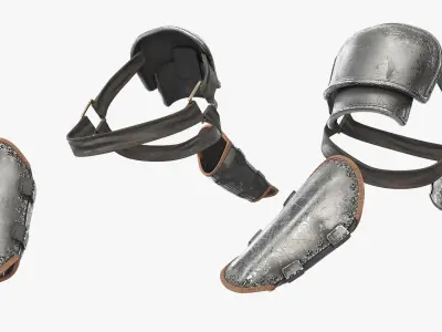  Fantasy Shoulder and Bracers Armor Set Metal 
