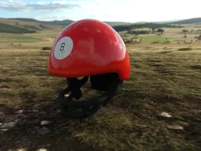 Motorcycle Helmet- Football Helmet Low-poly 3D model