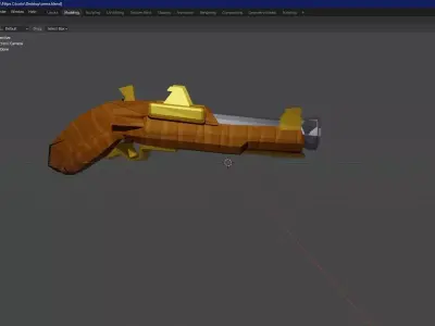  Pirate weapon LowPoly Low-poly 3D model