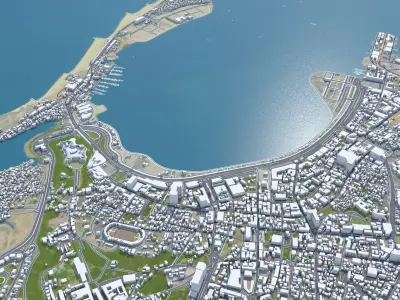 Luanda Angola 45km AI Low-poly 3D model