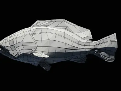 Lowpoly Largemouth Bass Low-poly 3D model