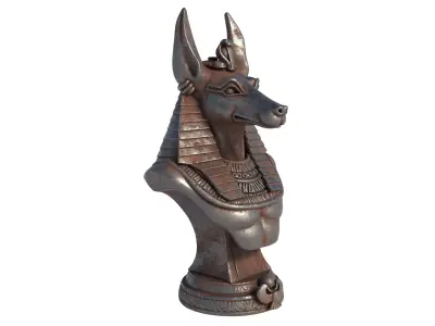 Anubis bust Low-poly 3D model