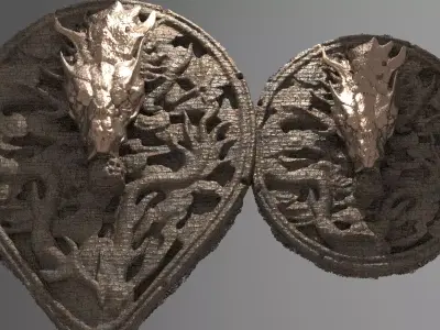 Dragon Crest 2 Stone  versions  3D model