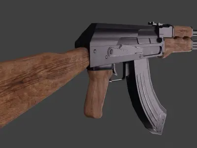 AK-47 ak - rifle Free low-poly 3D model shop