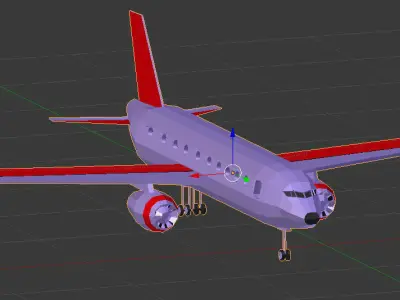 air  Plane Low-poly 3D model