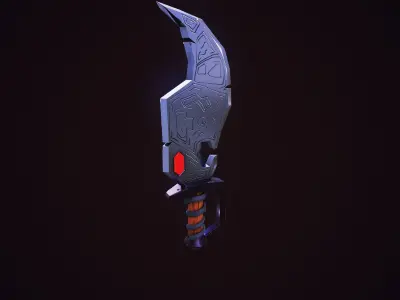 Game ready fanasy blade Low-poly 3D model
