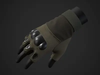 Tactical Gloves Low-poly 3D model purchase