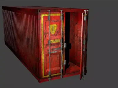 shipping container  multiple parts 3D model