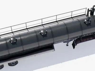 Vacuum Tank Trailer 01 Low-poly 3D model