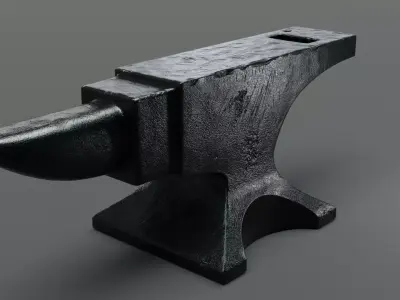 Low Poly Anvil Low-poly 3D model
