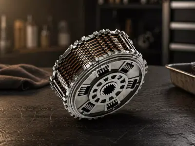 Realistic Automotive Clutch Plate Assembly 3D model