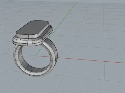 Esercizio Anello castone  Free 3D model