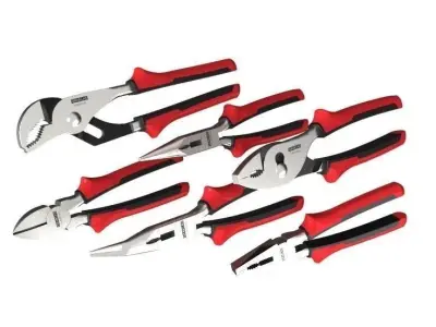 Pliers Set - 6 Pieces 3D model