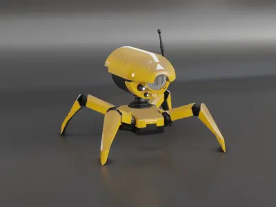 Spider Drone Low-poly 3D model purchase