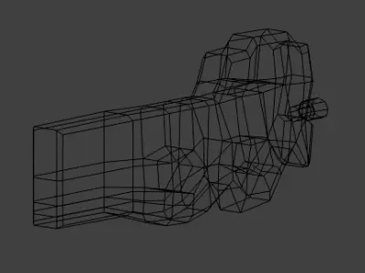 P90-weapon gun Low-poly 3D model