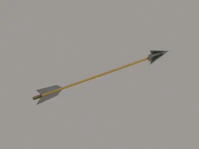 Bow Arrow Low-poly 3D model