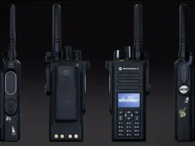 Motorola MOTOTRBO DP4800e Low-poly 3D model
